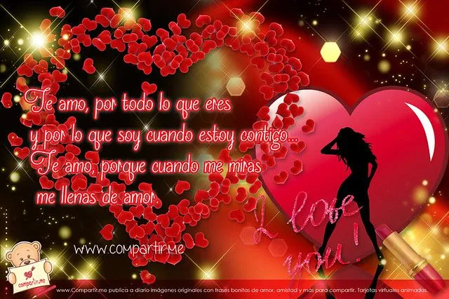 Imágenes para Compartir: Wallpaper en HD con corazones y frases de ...