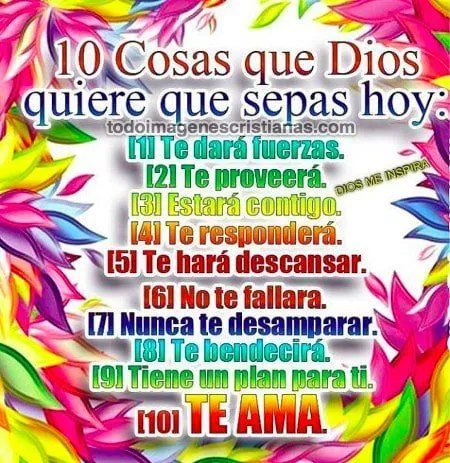 Imágenes Cristianas: 10 cosas que Dios quiere que sepas | Imágenes ...