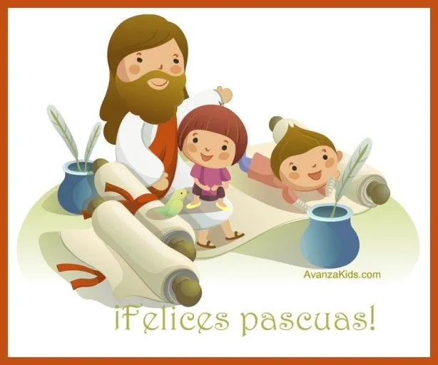 Imágenes Cristianas con frases: IMÁGENES CRISTIANAS NIÑOS DE PASCUAS