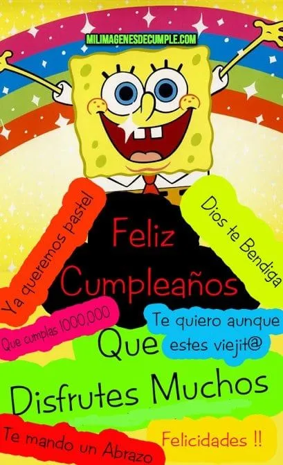 Imágenes de cumpleaños divertidas con Bob Esponja - Mil Imágenes ...