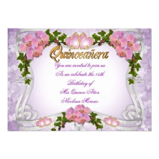 Tarjetas de cumpleaños para una quinceañera - Imagui