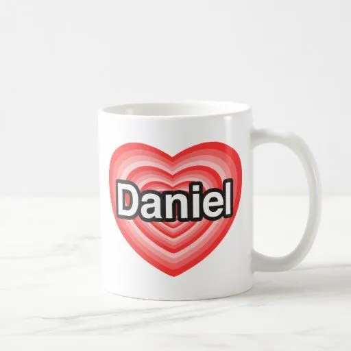 Amo a Daniel. Te amo Daniel. Corazón Taza de Zazzle.