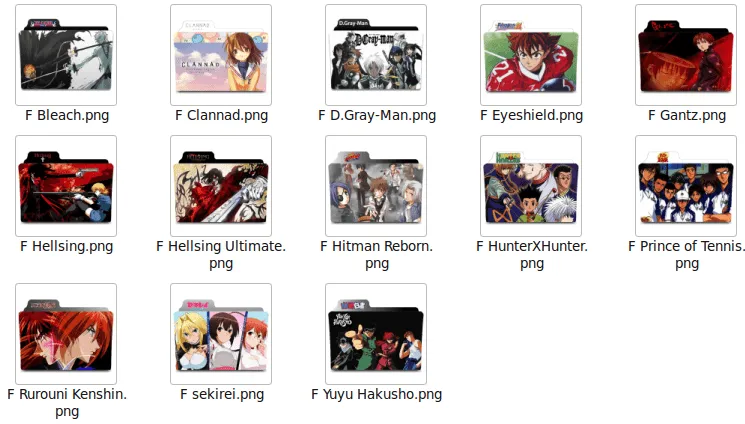 Kuota-kun Linux: ¡¡¡ Carpetas de anime para decorar el escritorio !!!