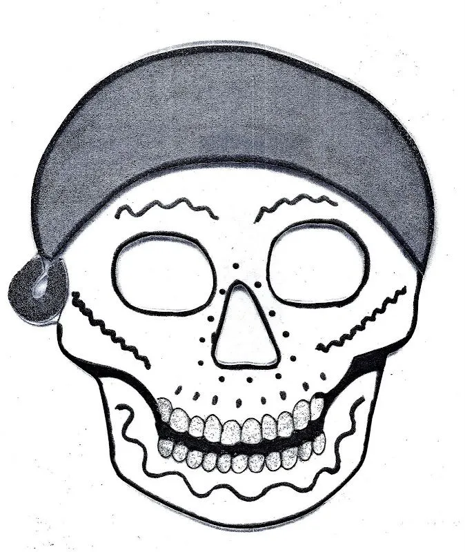 Pinto Dibujos: Dibujo para colorear de calaveras de día de muertos