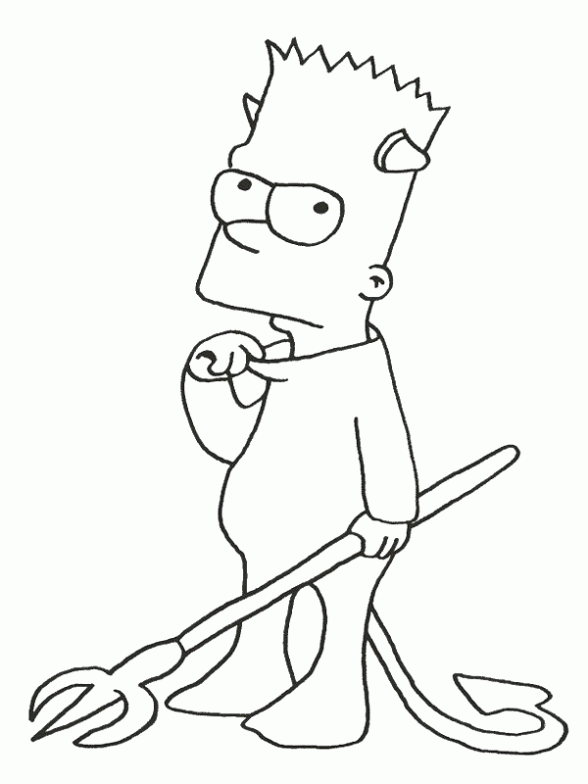 Dibujo de The Simpsons para colorear. Dibujos infantiles de The ...