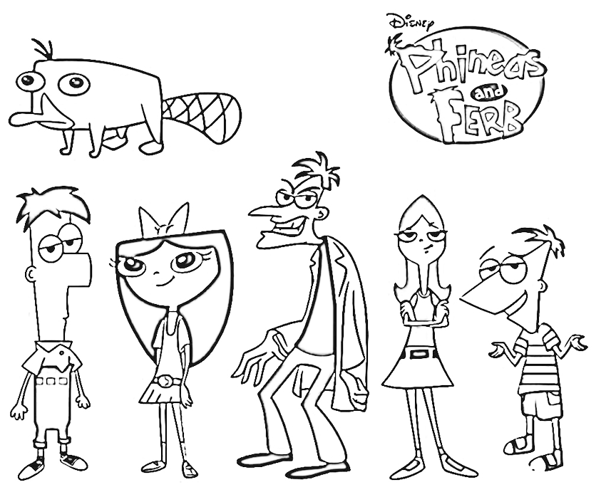 Imágenes y dibujos de Phineas y Ferb para imprimir y Colorear ...