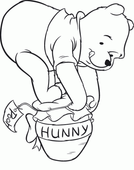 Winnie Pooh en blanco y negro - Imagui