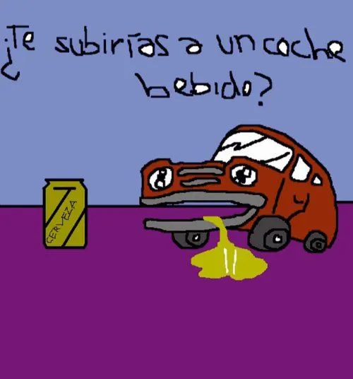 TE SUBIRÍAS A UN COCHE BEBIDO?