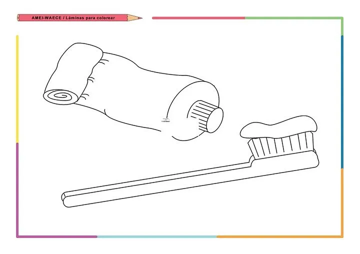 Imágenes de elementos de aseo personal para colorear - Imagui