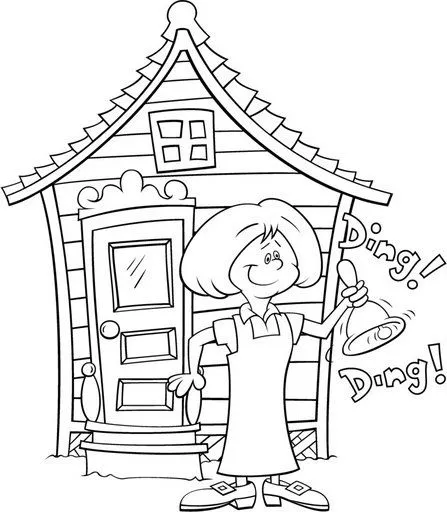 Imagenes de escuelas animadas para colorear - Imagui