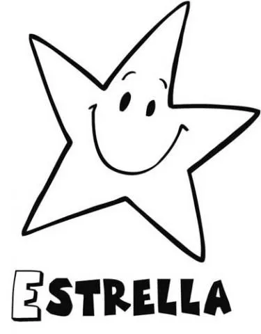 Imprimir dibujos para colorear : Estrella sonriente