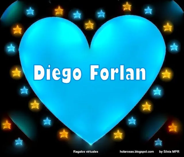 Imagenes para tu facebook: Diego Forlan un Corazon de Amor Celeste