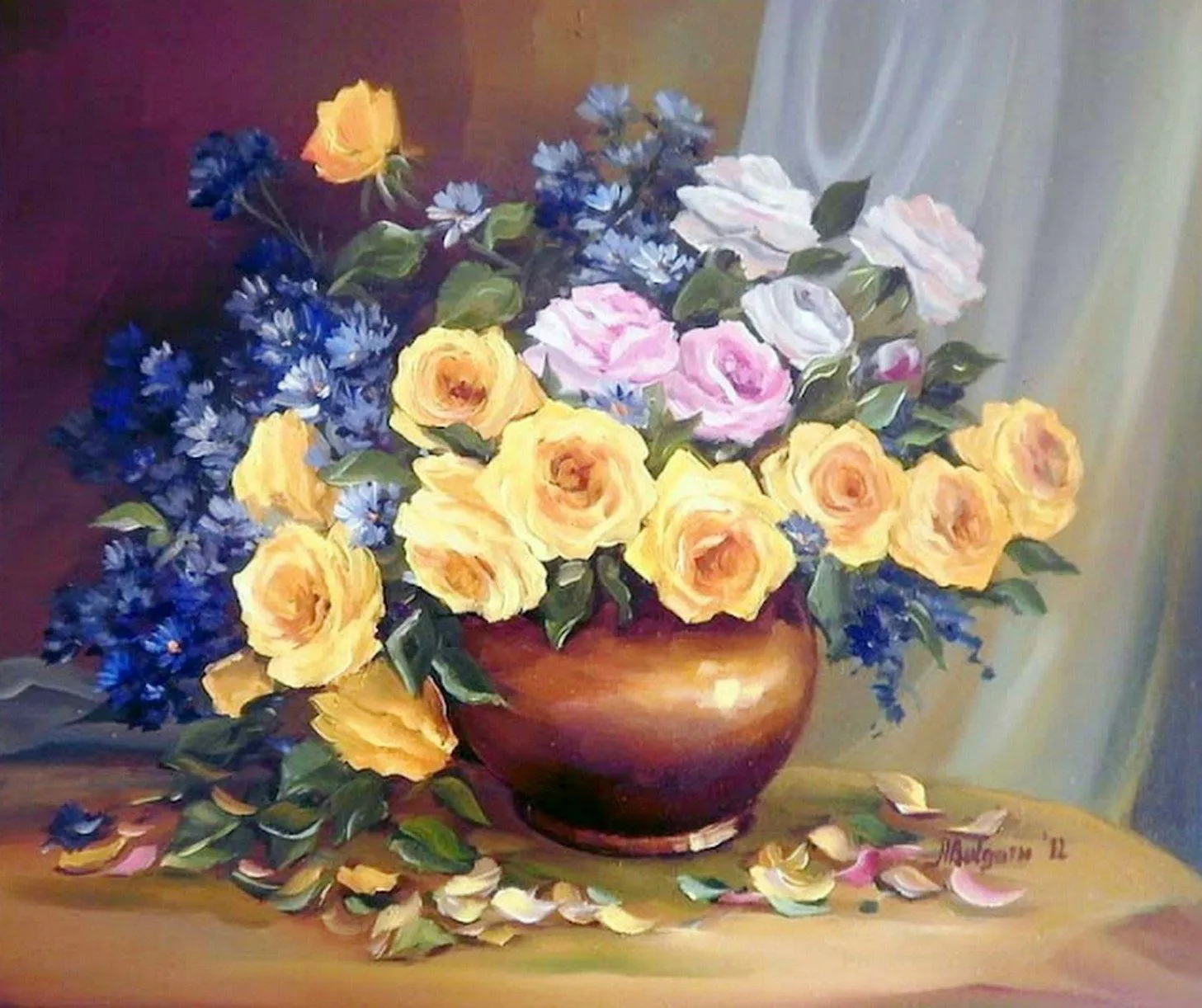 Imágenes de Flores al Óleo, Pintura Artística, Anca Bulgaru ...