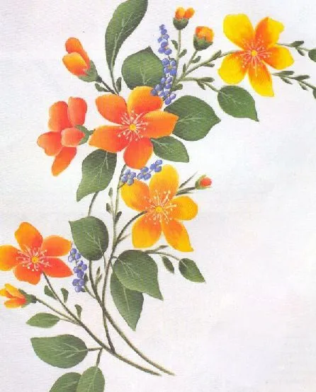 Imagenes de flores para pintar en tela - Imagui