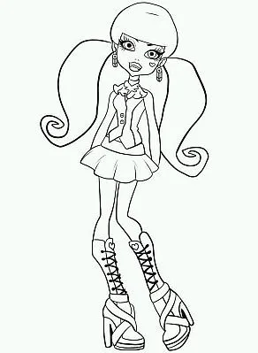 Imagenes y fotos: Monster High, Dibujos de Draculaura para Colorear