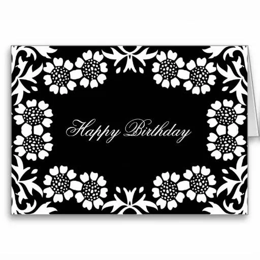 Imagenes y fotos: Tarjetas de Cumpleaños en Blanco y Negro