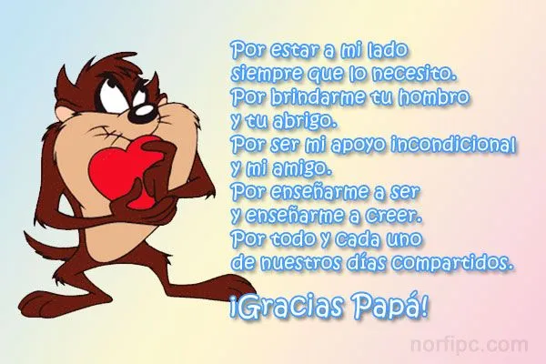 Imágenes con frases y poemas de amor : Gracias papá en el Día de ...