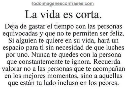 Imágenes con frases: La vida es corta - Imágenes con Frases