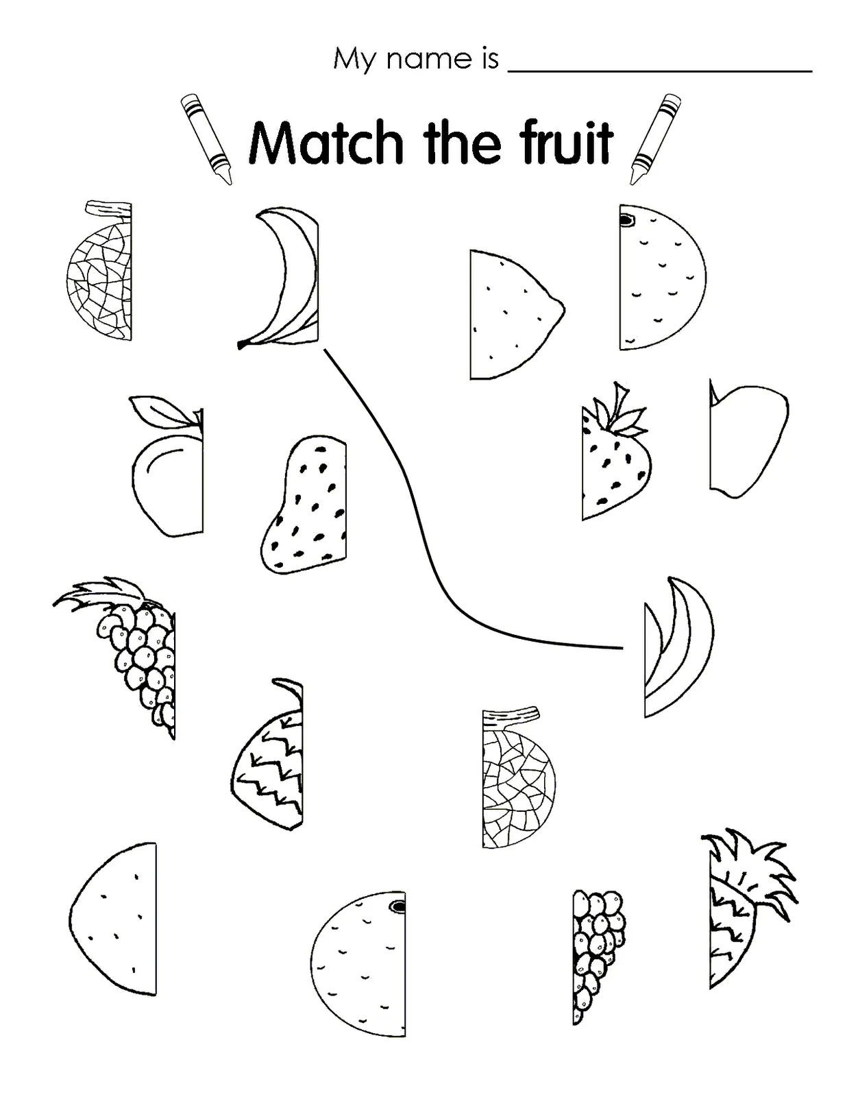 Imagenes de las frutas en inglés para colorear - Imagui