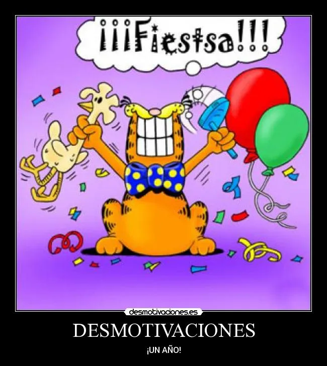 Imagenes de garfield de feliz cumpleaños - Imagui