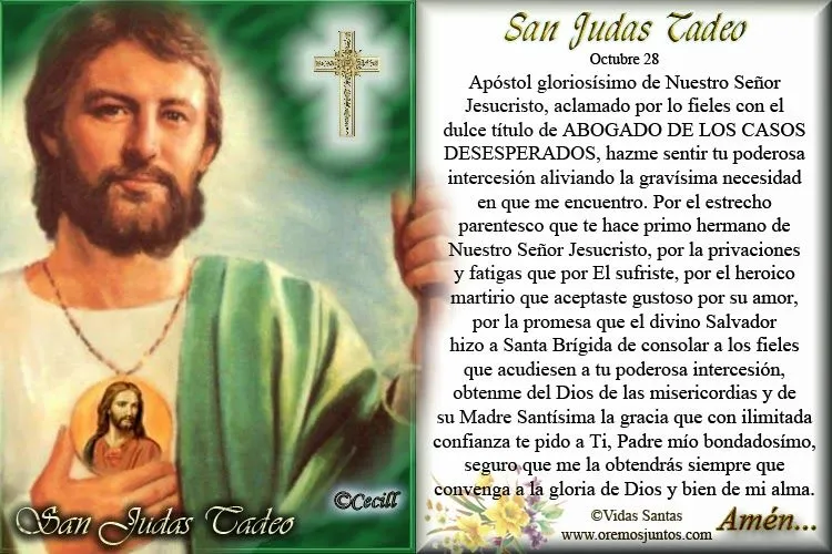 Imágenes y Gifs Animados ®: ESTAMPAS CON ORACIONES A SAN JUDAS TADEO