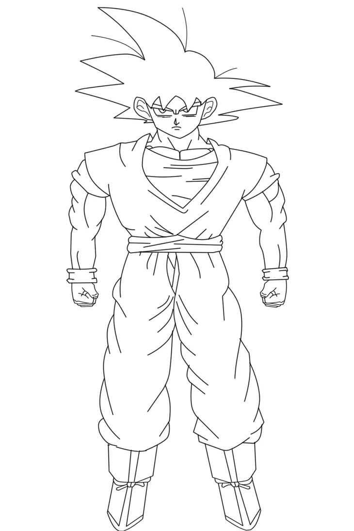 Imagenes de goku para colorear - Dibujos para colorear - IMAGIXS