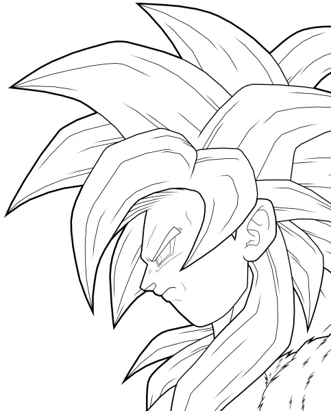 Goku fase 4 para pintar - Imagui