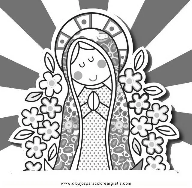 Imagenes gratis para colorear de la Virgen de Guadalupe - Imagui ...