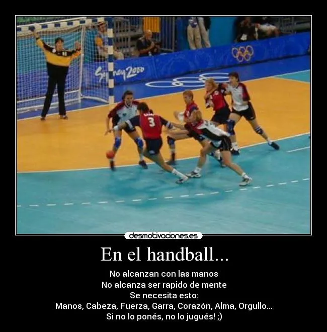En el handball... | Desmotivaciones