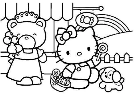 Hello Kitty blanco y negro - Imagui