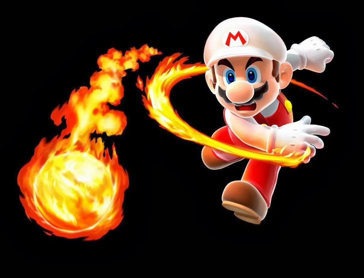 Imágenes Hilandy: Fondo de Pantalla Juegos Mario bros lanzando fuego