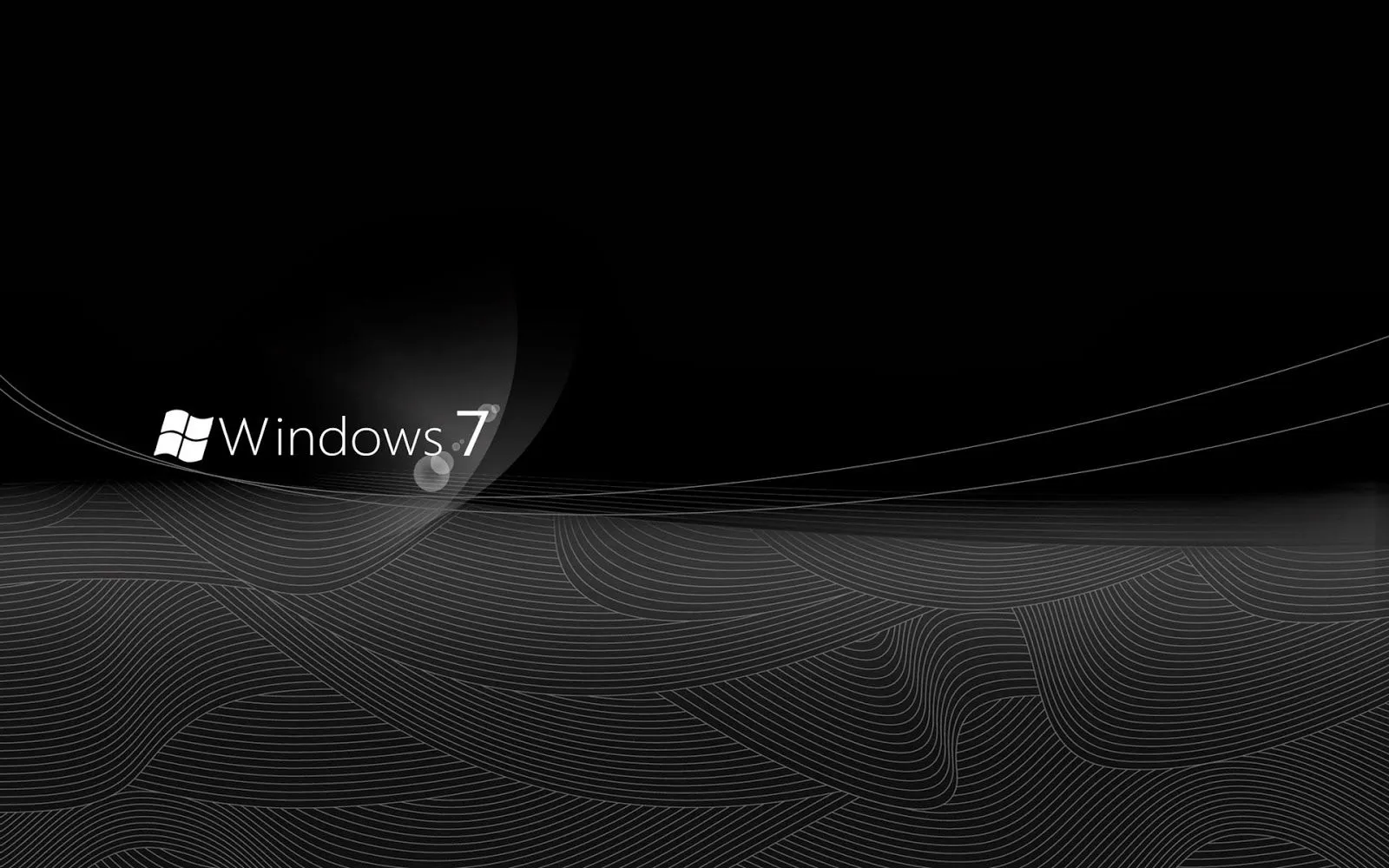 Imágenes Hilandy: Fondo de Pantalla Windows 7 en un fondo negro