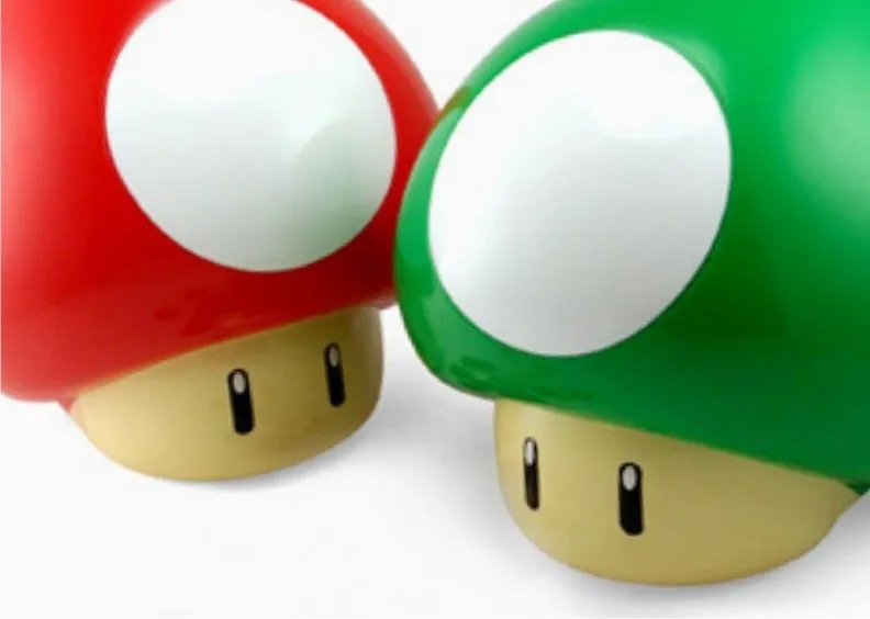 Marcecharitas: Hongos del video juego "Mario Bros"