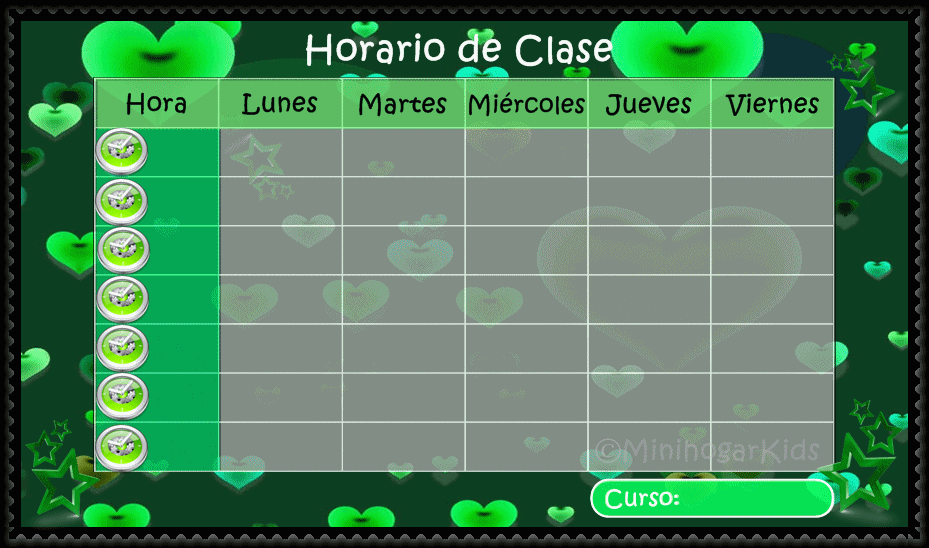 Imagenes de horarios de clases con muñecos - Imagui