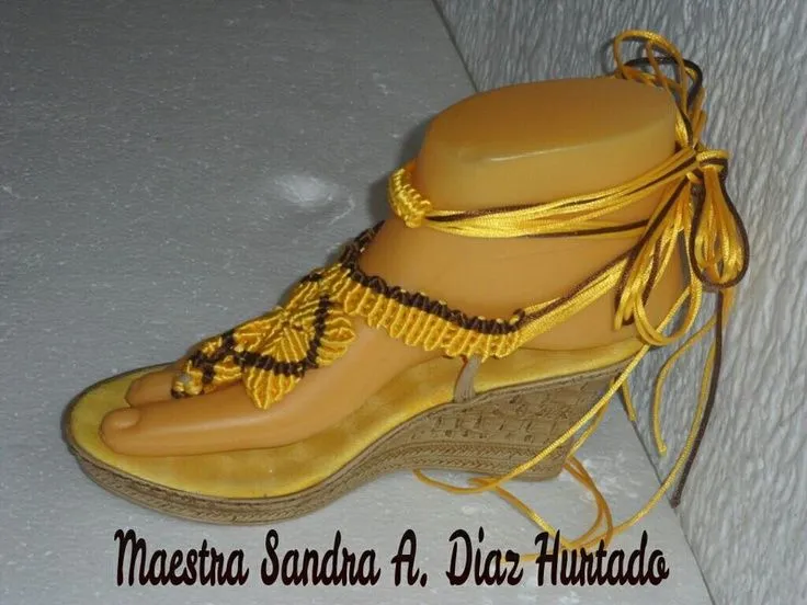 Tecnica macrame | Huaraches Macrame | Pinterest