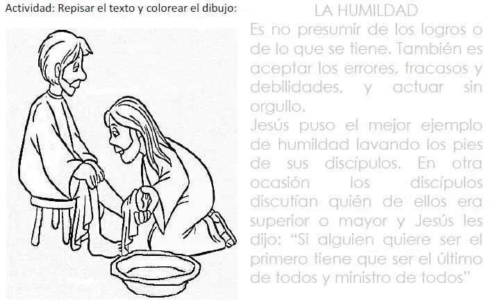 Dibujos para colorear de humildad - Imagui