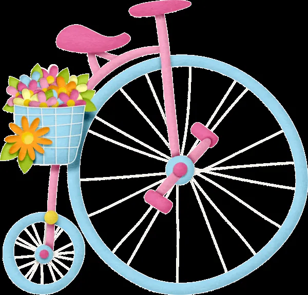 Imágenes infantiles-bicicleta con flores