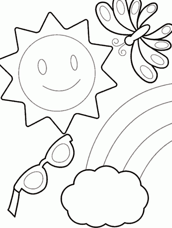 Dibujos para Colorear y Manualidades: Dibujos de verano para colorear