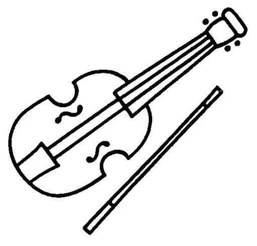 Instrumentos de cuerda para colorear - Imagui