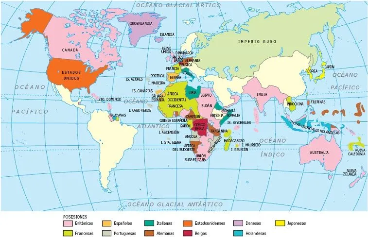 Mapamundi con nombres HD - Imagui