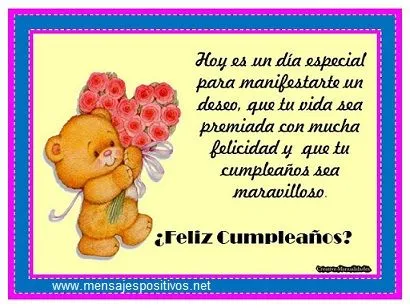 Imagenes con un mensaje positivo: Feliz cumpleaños con imagenes y ...