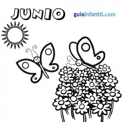 Imágenes mes de junio para colorear | Imágenes actual