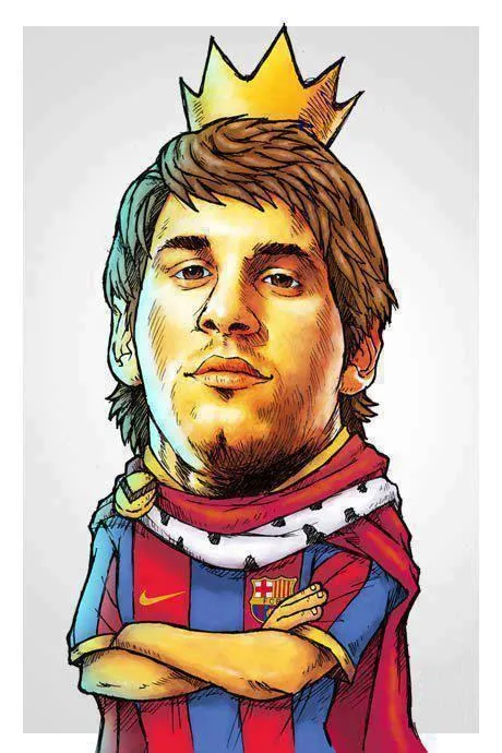 FOTO BLOG CULÉ: REI MESSI CARICATURA