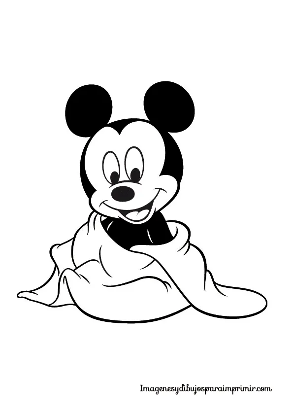 Imagenes de mickey bebe para colorear-Colorear dibujos,letras, Actividades  infantiles