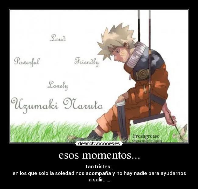 Naruto con frase triste - Imagui