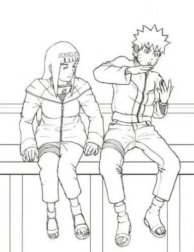 Imagenes de Naruto y hinata para colorear - Imagui