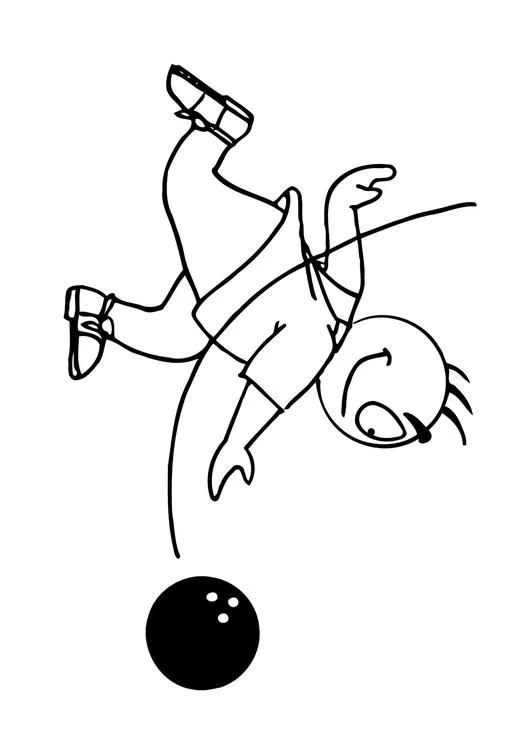 Jugando bolos Colouring Pages