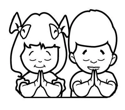 Imagenes niños orando para pintar - Imagui