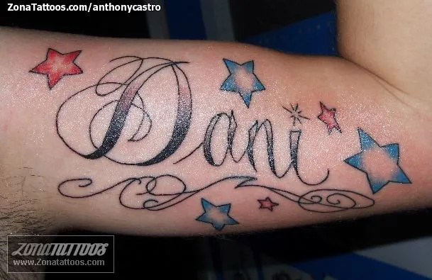 Tatuaje de anthonycastro - Nombres Letras Daniel