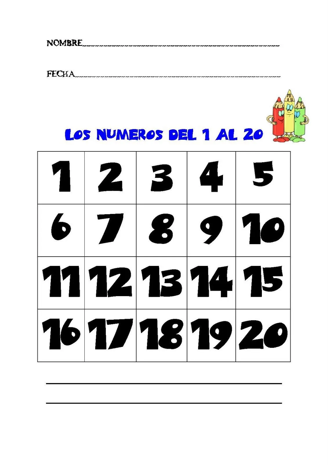 Imagenes de los numeros del 1 al 20 - Imagui